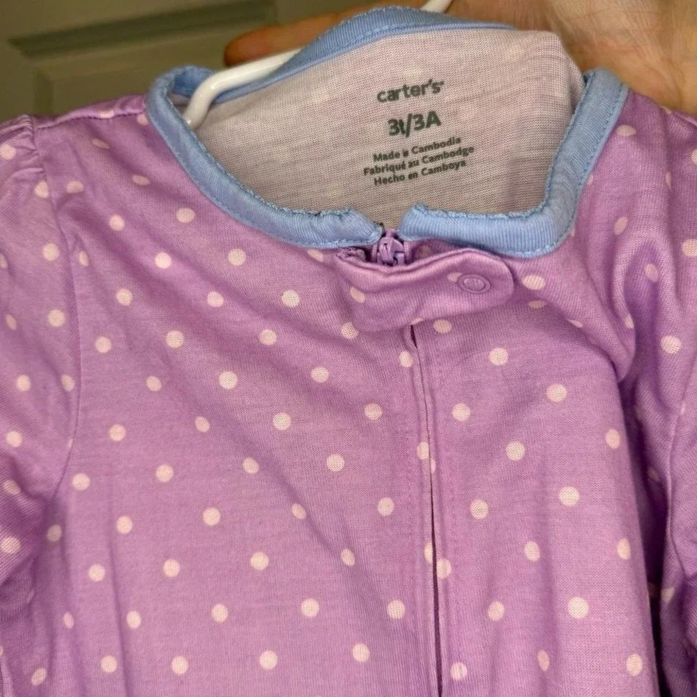 Carters Girls Owl Footie Pajamas Size 3T‎